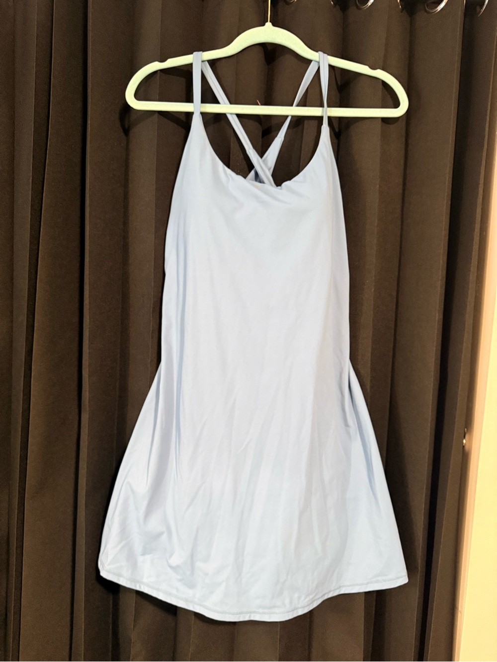 HALARA Light Blue Strappy A-Line  Dress